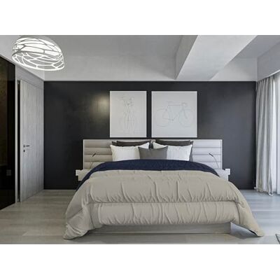 Italian Bed Linen BICOLOR SAIA VINTER FJÄDRING, Mörkblå/Ljusgrå 260 x 260 cm Italian Bed Linen BICOLOR SAIA VINTER FJÄDRING, Mörkblå/Ljusgrå 260 x 260 cm
