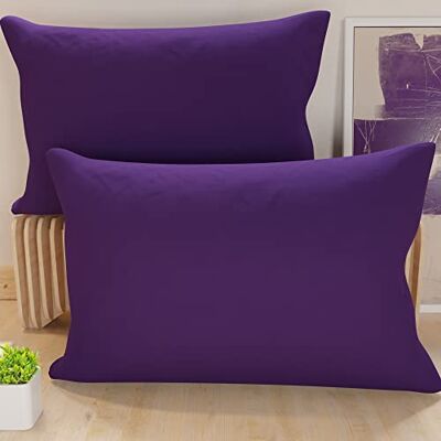 PETTI Artigiani Italiani PETTI Hantverkare Italienska Par örngott Sängkuddar, örngott enfärgad Lila, 100% Microfiber Anallergisk, 100% Made in Italy PETTI Artigiani Italiani PETTI Hantverkare Italienska Par örngott Sängkuddar, örngott enfärgad Lila, 100% Microfiber Anallergisk, 100% Made in Italy
