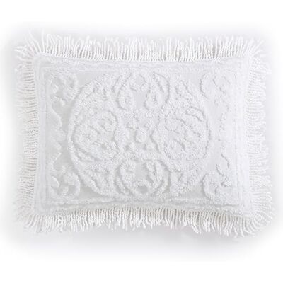 Beatrice Home Fashions Överkast Medallion, chenille. standard kuddekoration, vit Beatrice Home Fashions Överkast Medallion, chenille. standard kuddekoration, vit