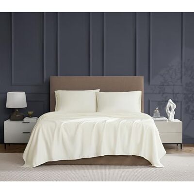 Linen Closet Linne garderob prestanda elfenben drottning sängkläder lakanset, 4 delar set Linen Closet Linne garderob prestanda elfenben drottning sängkläder lakanset, 4 delar set