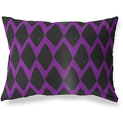 Bonamaison dekorativt kuddöverdrag, lila svart prydnadskuddöverdrag, heminredning örngott för vardagsrum, soffa, sovrum, storlek: 45 x 60 cm Designad och tillverkad i Turkiet Bonamaison dekorativt kuddöverdrag, lila svart prydnadskuddöverdrag, heminredning örngott för vardagsrum, soffa, sovrum, storlek: 45 x 60 cm Designad och tillverkad i Turkiet