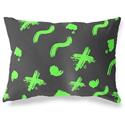 Bonamaison dekorativt kuddöverdrag, neongrön rök prydnadskuddöverdrag, hem dekorativa örngott för vardagsrum, soffa, sovrum, storlek: 45 x 60 cm Designad och tillverkad i Turkiet Bonamaison dekorativt kuddöverdrag, neongrön rök prydnadskuddöverdrag, hem dekorativa örngott för vardagsrum, soffa, sovrum, storlek: 45 x 60 cm Designad och tillverkad i Turkiet