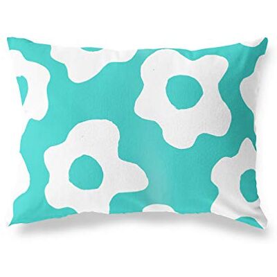 Bonamaison dekorativt kuddöverdrag, turkosvit prydnadskuddöverdrag, heminredning örngott för vardagsrum, soffa, sovrum, storlek: 45 x 60 cm designad och tillverkad i Turkiet Bonamaison dekorativt kuddöverdrag, turkosvit prydnadskuddöverdrag, heminredning örngott för vardagsrum, soffa, sovrum, storlek: 45 x 60 cm designad och tillverkad i Turkiet