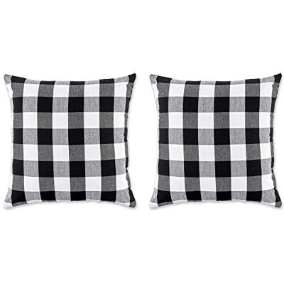 DII Gingham/Check kök och heminredning, tyg, svart och vit, 20 x 20 DII Gingham/Check kök och heminredning, tyg, svart och vit, 20 x 20