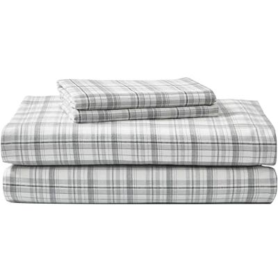 Eddie Bauer Beacon Hill sänglakan set av flanell hatt Queen grå Eddie Bauer Beacon Hill sänglakan set av flanell hatt Queen grå