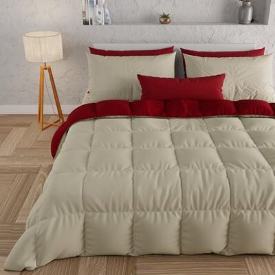PETTI Artigiani Italiani PETTI Artigiani Italienska Enkeltäcke, Enfärgad Double Face Tortora Bordeaux 100% Made in Italy PETTI Artigiani Italiani PETTI Artigiani Italienska Enkeltäcke, Enfärgad Double Face Tortora Bordeaux 100% Made in Italy