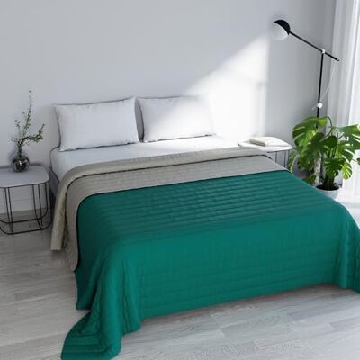 Italian Bed Linen Italienska sängkläder dubbel, aqua/grå, 260 x 270 cm Italian Bed Linen Italienska sängkläder dubbel, aqua/grå, 260 x 270 cm
