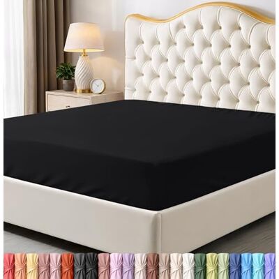Utopia Bedding Queen dra-på-lakan – bottenlakan – djup ficka – mjuk mikrofiber – krympnings- och blekningsbeständig – enkel skötsel – 1 dra-på-lakan endast (svart) Utopia Bedding Queen dra-på-lakan – bottenlakan – djup ficka – mjuk mikrofiber – krympnings- och blekningsbeständig – enkel skötsel – 1 dra-på-lakan endast (svart)