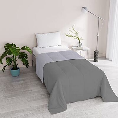 Italian Bed Linen ROMANTIC Vår-/sommartäcke, 170 x 260 cm mikrofiber, Mörkgrå/Silver Italian Bed Linen ROMANTIC Vår-/sommartäcke, 170 x 260 cm mikrofiber, Mörkgrå/Silver