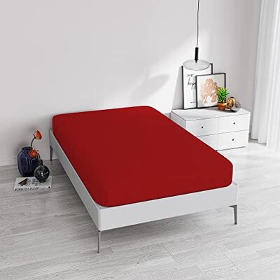 Italian Bed Linen 35 cm (16 tum) lakan, röd, enkel Italian Bed Linen 35 cm (16 tum) lakan, röd, enkel
