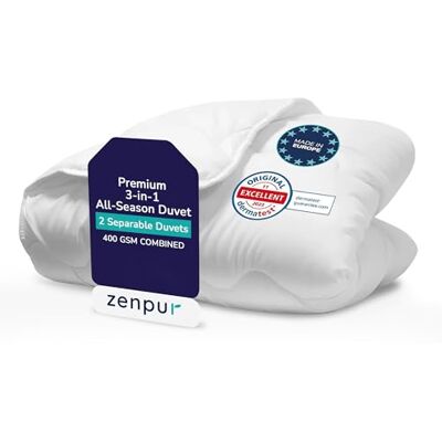 ZENPUR - Piumino Una Piazza e Mezza Premium - 200x200 cm - 4 Säsonger - Duvet ZENPUR - Piumino Una Piazza e Mezza Premium - 200x200 cm - 4 Säsonger - Duvet