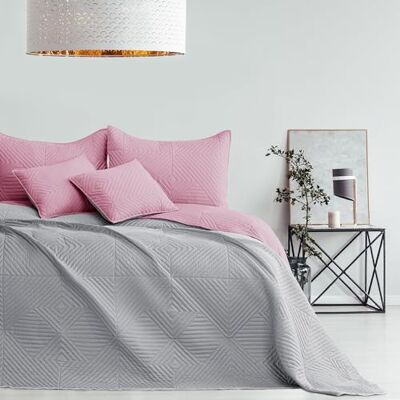 RESTILO AmeliaHome-överkast rosa grått 170 x 210 sängöverkast dubbelsidig Ultrasonic-quiltning polyester Softa RESTILO AmeliaHome-överkast rosa grått 170 x 210 sängöverkast dubbelsidig Ultrasonic-quiltning polyester Softa
