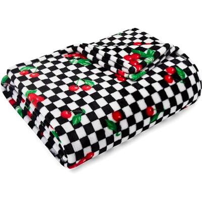 Betsey Johnson perfekt för soffa, säng eller lounge, mysigt hem väsentligheter, polyester, röd, 127 cm x 178 cm Betsey Johnson perfekt för soffa, säng eller lounge, mysigt hem väsentligheter, polyester, röd, 127 cm x 178 cm