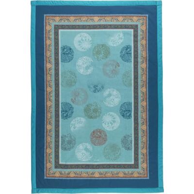 Bassetti Florence pläd av 100% bomull i färgen turkos T1, mått: 270 x 250 cm – 933462 Bassetti Florence pläd av 100% bomull i färgen turkos T1, mått: 270 x 250 cm – 933462