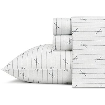 Eddie Bauer Nedströmskollektion 100% bomull percale lakan, 3-delat bäddset coolt skarpt och lätt, lättskött maskintvättbar, tvilling, grå Eddie Bauer Nedströmskollektion 100% bomull percale lakan, 3-delat bäddset coolt skarpt och lätt, lättskött maskintvättbar, tvilling, grå