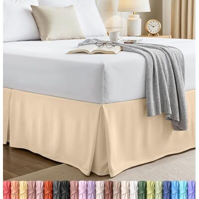 Utopia Bedding Utopia Sängkläder Sängkjol Mjuk fyrdubbel veckad dammvolang Enkel passform med 40 cm skräddarsydd droppe hotellkvalitet, krympnings- och blekningsbeständig (drottning, beige) Utopia Bedding Utopia Sängkläder Sängkjol Mjuk fyrdubbel veckad dammvolang Enkel passform med 40 cm skräddarsydd droppe hotellkvalitet, krympnings- och blekningsbeständig (drottning, beige)