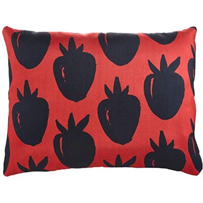 Bonamaison dekorativt kuddöverdrag, röd svart prydnadskuddöverdrag, heminredning örngott för vardagsrum, soffa, sovrum, storlek: 45 x 60 cm – designad och tillverkad i Turkiet Bonamaison dekorativt kuddöverdrag, röd svart prydnadskuddöverdrag, heminredning örngott för vardagsrum, soffa, sovrum, storlek: 45 x 60 cm – designad och tillverkad i Turkiet