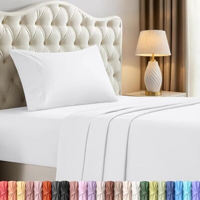 Utopia Bedding Twin XL-lakan – 3-delat sängkläder – borstad mikrofiber – krympnings- och blekningsbeständig – enkel skötsel (dubbel XL dubbel extra lång vit) Utopia Bedding Twin XL-lakan – 3-delat sängkläder – borstad mikrofiber – krympnings- och blekningsbeständig – enkel skötsel (dubbel XL dubbel extra lång vit)