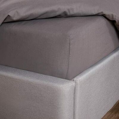Highams lyxig hotellstil dra-på-lakan enfärgad polycotton lättskött sängkläder, kolgrå Double Kolgrå Highams lyxig hotellstil dra-på-lakan enfärgad polycotton lättskött sängkläder, kolgrå Double Kolgrå