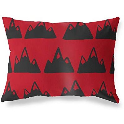 Bonamaison dekorativt kuddöverdrag röd & svart, prydnadskuddöverdrag, heminredning örngott för vardagsrum, soffa, sovrum, storlek: 35 x 50 cm – designad och tillverkad i Turkiet Bonamaison dekorativt kuddöverdrag röd & svart, prydnadskuddöverdrag, heminredning örngott för vardagsrum, soffa, sovrum, storlek: 35 x 50 cm – designad och tillverkad i Turkiet