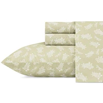 Tommy Bahama Lakanset, queen size, bomullspercale, fräscht och svalt, elegant (Aloha Pineapple, queen size, grön) Tommy Bahama Lakanset, queen size, bomullspercale, fräscht och svalt, elegant (Aloha Pineapple, queen size, grön)