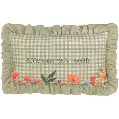 furn. Ugn Meadow Haze broderad volang fjäder rik kudde – grön – 30 x 50 cm furn. Ugn Meadow Haze broderad volang fjäder rik kudde – grön – 30 x 50 cm
