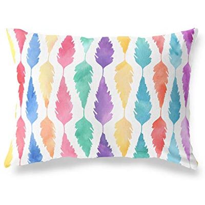 Bonamaison dekorativt kuddöverdrag, slumpmässigt mönster prydnadskuddöverdrag, heminredning örngott för vardagsrum, soffa, sovrum, storlek: 45 x 60 cm – designad och tillverkad i Turkiet Bonamaison dekorativt kuddöverdrag, slumpmässigt mönster prydnadskuddöverdrag, heminredning örngott för vardagsrum, soffa, sovrum, storlek: 45 x 60 cm – designad och tillverkad i Turkiet
