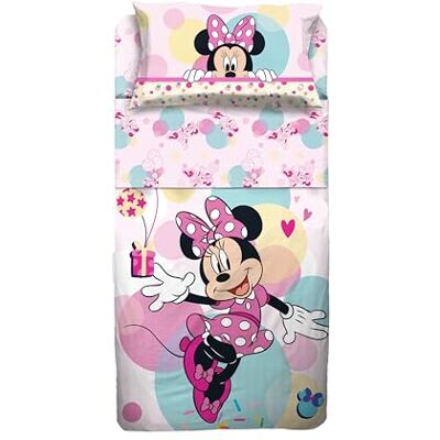 hermet Mimmi Piggy Lakan Set för enkelsäng 100% bomull, set med sängkläder, överlakan med studs + underlakan med hörn + örngott hermet Mimmi Piggy Lakan Set för enkelsäng 100% bomull, set med sängkläder, överlakan med studs + underlakan med hörn + örngott