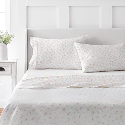 Martha Stewart 100% bomull, queen-size sängsats – 4 delar, mjuka, släta, hållbara, lätta att ta hand om, 16 tum djupa fickpassform, satinlakan, 1 platt lakan, 1 påslakan, 2 örngott, rouge. Martha Stewart 100% bomull, queen-size sängsats – 4 delar, mjuka, släta, hållbara, lätta att ta hand om, 16 tum djupa fickpassform, satinlakan, 1 platt lakan, 1 påslakan, 2 örngott, rouge.