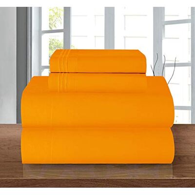 Elegant Comfort Elegant komfort mysigaste bäddsset, runt elastiskt dra-på-lakan, djup ficka upp till 40 cm, mikrofiber, elit orange, full Elegant Comfort Elegant komfort mysigaste bäddsset, runt elastiskt dra-på-lakan, djup ficka upp till 40 cm, mikrofiber, elit orange, full