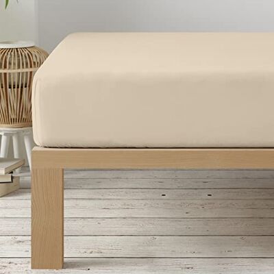 Degrees home Premium – dra-på-lakan 150 x 200 x 33 – justerbart – borstad polyestermikrofiber – beige Degrees home Premium – dra-på-lakan 150 x 200 x 33 – justerbart – borstad polyestermikrofiber – beige