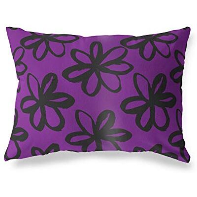 Bonamaison dekorativt kuddöverdrag lila och svart, prydnadskuddöverdrag, heminredning örngott för vardagsrum, soffa, sovrum, storlek: 35 x 50 cm Designad och tillverkad i Turkiet Bonamaison dekorativt kuddöverdrag lila och svart, prydnadskuddöverdrag, heminredning örngott för vardagsrum, soffa, sovrum, storlek: 35 x 50 cm Designad och tillverkad i Turkiet