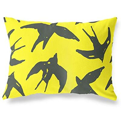 Bonamaison dekorativt kuddöverdrag neon gul & rök, prydnadskuddöverdrag, heminredning örngott för vardagsrum, soffa, sovrum, storlek: 35 x 50 cm designad och tillverkad i Turkiet Bonamaison dekorativt kuddöverdrag neon gul & rök, prydnadskuddöverdrag, heminredning örngott för vardagsrum, soffa, sovrum, storlek: 35 x 50 cm designad och tillverkad i Turkiet