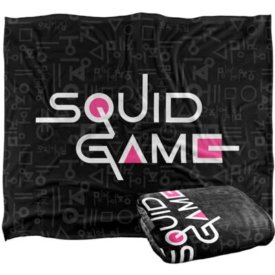 Squid Game LOGO Silkeslen Touch Supermjuk överkastfilt 152 x 127 cm Squid Game LOGO Silkeslen Touch Supermjuk överkastfilt 152 x 127 cm