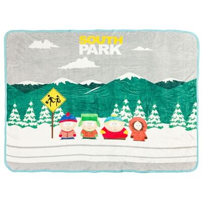 Silver Buffalo South Park Busstopp 45" x 60" fleece överkast Silver Buffalo South Park Busstopp 45" x 60" fleece överkast