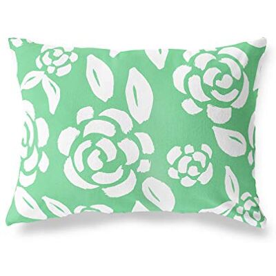 Bonamaison dekorativt kuddöverdrag, bensin grön-vit prydnadskuddöverdrag, heminredning örngott för vardagsrum, soffa, sovrum, storlek: 45 x 60 cm designad och tillverkad i Turkiet Bonamaison dekorativt kuddöverdrag, bensin grön-vit prydnadskuddöverdrag, heminredning örngott för vardagsrum, soffa, sovrum, storlek: 45 x 60 cm designad och tillverkad i Turkiet
