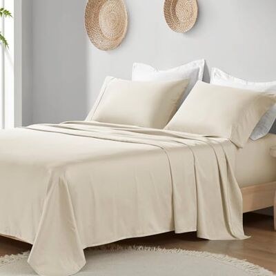 Madison Park ekologisk bomullslakan mjuk och andningsbar 300 TC bomullslakan, elastiskt djupt ficklakan set passar upp till 45 cm madrass, alla årstider, lätta, 100 % bomullslakan, King Taupe 4 delar Madison Park ekologisk bomullslakan mjuk och andningsbar 300 TC bomullslakan, elastiskt djupt ficklakan set passar upp till 45 cm madrass, alla årstider, lätta, 100 % bomullslakan, King Taupe 4 delar