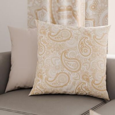 PETTI Artigiani Italiani Ett par örngott 50 x 50 cm i mikrofiber, kuddar för sovrum, soffa, vardagsrum, set med 2 örngott, örngott paisley brungrå, 100% tillverkad i Italien PETTI Artigiani Italiani Ett par örngott 50 x 50 cm i mikrofiber, kuddar för sovrum, soffa, vardagsrum, set med 2 örngott, örngott paisley brungrå, 100% tillverkad i Italien