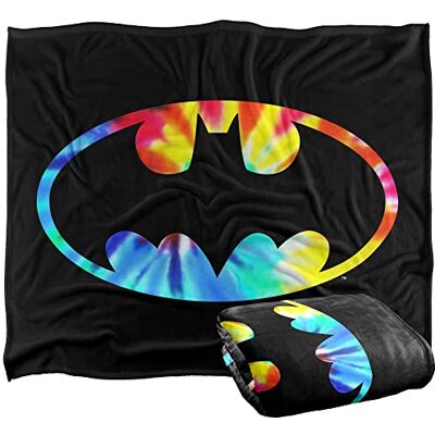 LOGOVISION Batman logotyp silkeslen känsla supermjuk filt 152 x 127 cm LOGOVISION Batman logotyp silkeslen känsla supermjuk filt 152 x 127 cm