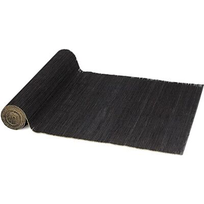 BambooMN Svart bambu tändstickspinne naturlig bordslöpare, heminredning, 33 cm x 178 cm – 1 styck BambooMN Svart bambu tändstickspinne naturlig bordslöpare, heminredning, 33 cm x 178 cm – 1 styck