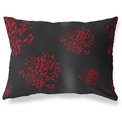 Bonamaison dekorativt kuddöverdrag röd & svart, prydnadskuddöverdrag, heminredning örngott för vardagsrum, soffa, sovrum, storlek: 35 x 50 cm – designad och tillverkad i Turkiet Bonamaison dekorativt kuddöverdrag röd & svart, prydnadskuddöverdrag, heminredning örngott för vardagsrum, soffa, sovrum, storlek: 35 x 50 cm – designad och tillverkad i Turkiet