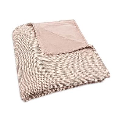 Jollein 517-522-67068 barnfilt stickad filt med fleece basic stickad rosa (100 x 150 cm) Jollein 517-522-67068 barnfilt stickad filt med fleece basic stickad rosa (100 x 150 cm)