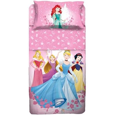 hermet Princess sänglakan set för enkelsäng 100% bomull, set med sängkläder, överlakan med studs + underlakan med hörn + örngott hermet Princess sänglakan set för enkelsäng 100% bomull, set med sängkläder, överlakan med studs + underlakan med hörn + örngott