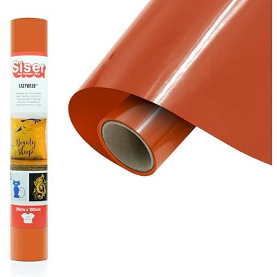 SISER EasyWeed Terre Brule, 30 cm x 1 mt, strykbar värmeöverföringsfolie för att personifiera textilier, hantverk, VeganOk och Oeko-Tex Standard 100 klass I SISER EasyWeed Terre Brule, 30 cm x 1 mt, strykbar värmeöverföringsfolie för att personifiera textilier, hantverk, VeganOk och Oeko-Tex Standard 100 klass I