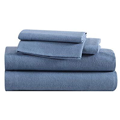 Eddie Bauer King Sheets, Cotton Flannel Bedding Set, Brushed for Extra Softness, Cozy Home Decor (Blue, King) Eddie Bauer King Sheets, Cotton Flannel Bedding Set, Brushed for Extra Softness, Cozy Home Decor (Blue, King)