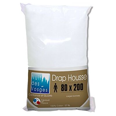 Cotoval 80x200cm Vit Fitted Sheet Cotoval 80x200cm Vit Fitted Sheet