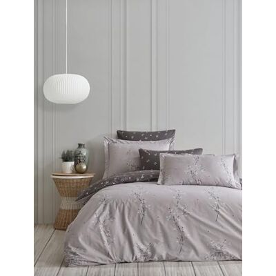 Nuit Des Rêves Ranforce Double Quilt Cover Set (200 x 200 cm), 100% bomull, pigment tryckt, 2 örngott (80 x 80 cm), maskintvättbart, snyggt grå, antracite, mint och rosa Nuit Des Rêves Ranforce Double Quilt Cover Set (200 x 200 cm), 100% bomull, pigment tryckt, 2 örngott (80 x 80 cm), maskintvättbart, snyggt grå, antracite, mint och rosa