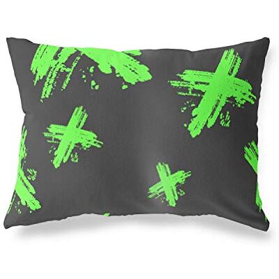 Bonamaison dekorativt kuddöverdrag, neongrön rök prydnadskuddöverdrag, hem dekorativa örngott för vardagsrum, soffa, sovrum, storlek: 45 x 60 cm Designad och tillverkad i Turkiet Bonamaison dekorativt kuddöverdrag, neongrön rök prydnadskuddöverdrag, hem dekorativa örngott för vardagsrum, soffa, sovrum, storlek: 45 x 60 cm Designad och tillverkad i Turkiet