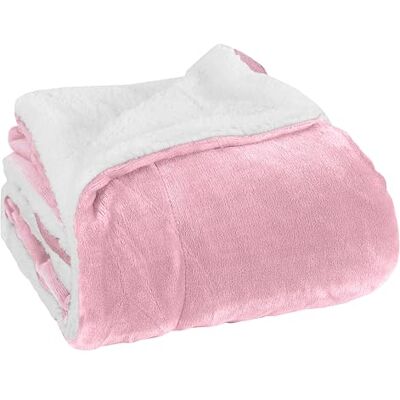 Elegant Comfort Elegant komfort lyxig ultra-plysch sammet touch fleece överkast mjukt, varmt, mysigt mikromink sherpa-baksida vändbar filt för säng, soffa och soffa, solid ljusrosa Elegant Comfort Elegant komfort lyxig ultra-plysch sammet touch fleece överkast mjukt, varmt, mysigt mikromink sherpa-baksida vändbar filt för säng, soffa och soffa, solid ljusrosa