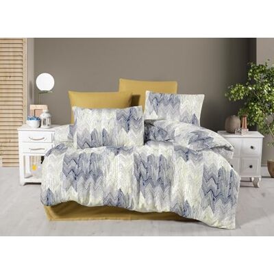 Nuit Des Rêves Double Quilt Cover Set (200 x 200 cm), Mustard & Mörkblå, 50 % bomull/50 % polyester 2 örngott (80 x 80 cm) Knapp & Envelope Closure, 127 TC, maskintvättbar Nuit Des Rêves Double Quilt Cover Set (200 x 200 cm), Mustard & Mörkblå, 50 % bomull/50 % polyester 2 örngott (80 x 80 cm) Knapp & Envelope Closure, 127 TC, maskintvättbar